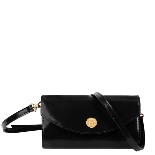 Bolso de mano mujer Coco specchio de piel negro