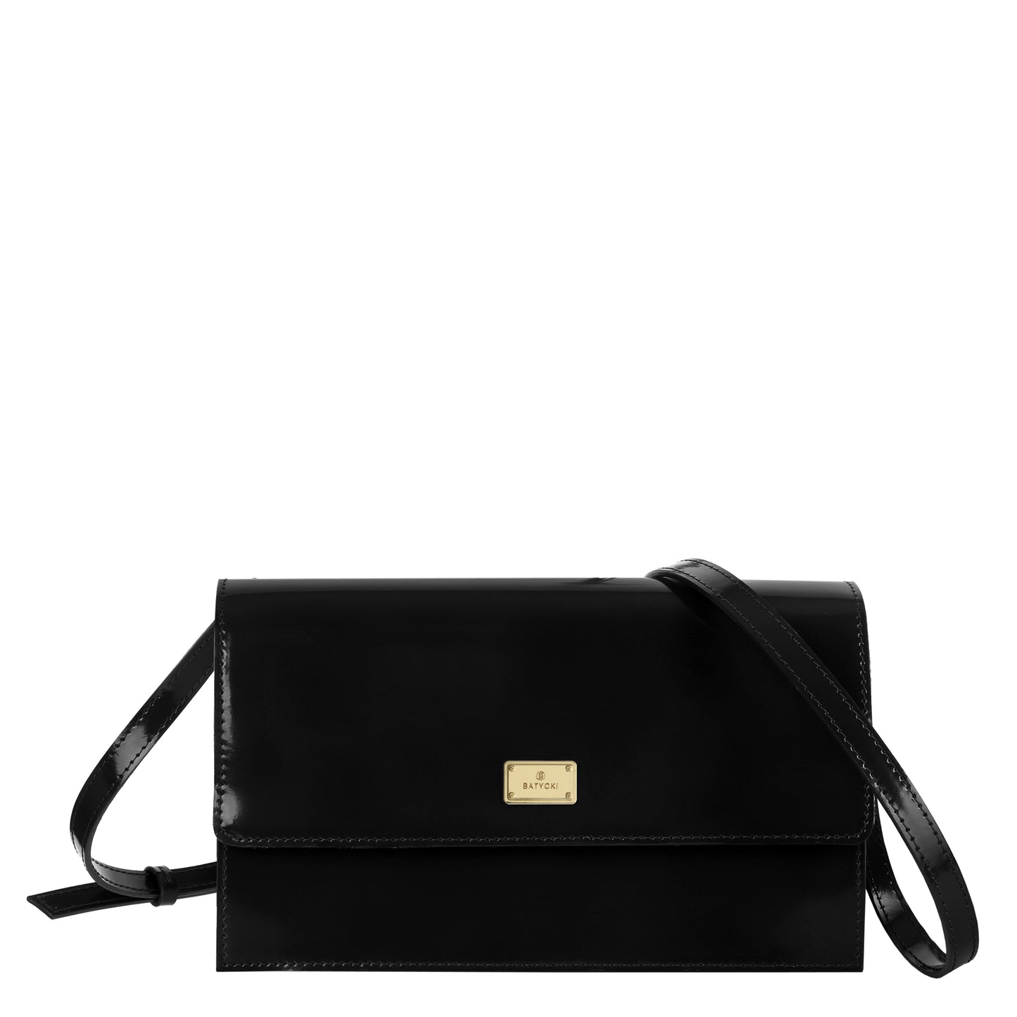 Elve Specchio Black leather handbag