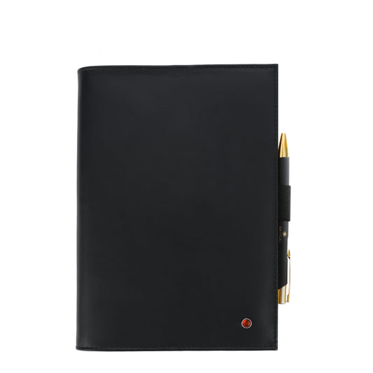 A5 notebook with Napa cognac leather cover