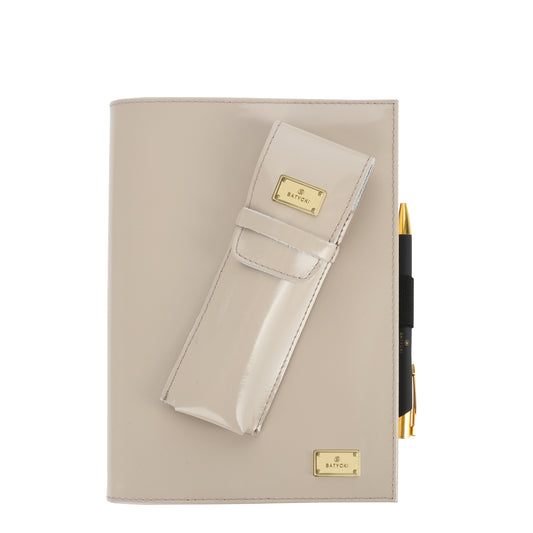 NOTES A5 Plus SPECCHIO TAUPE pen case