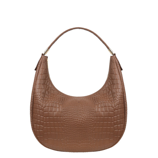 Torebka damska skórzana Draco croco brown
