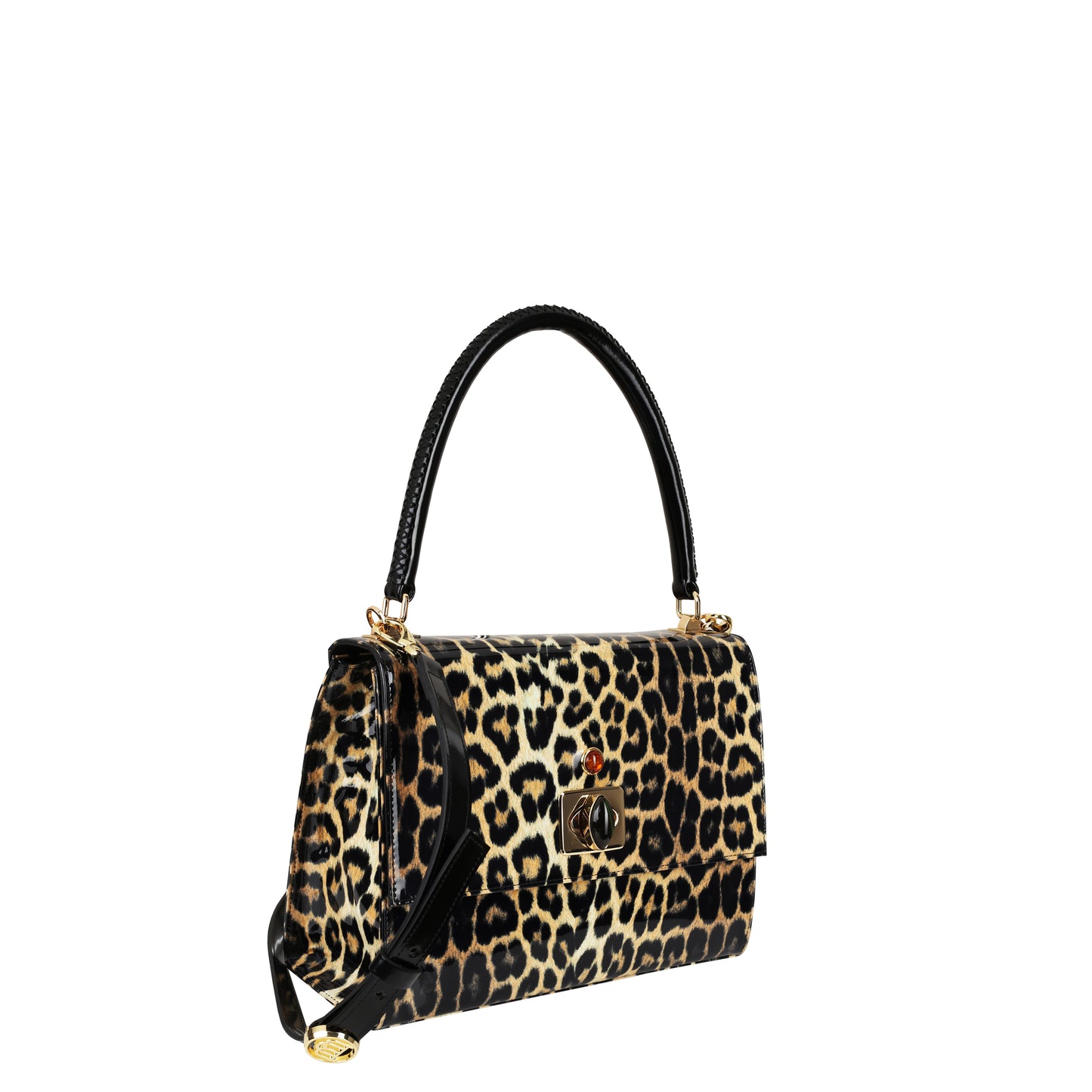 Selina Specchio Green Lederhandtasche