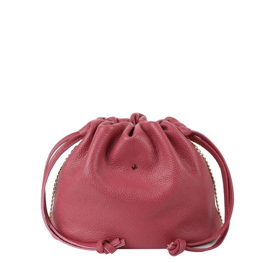 Torebka damska worek skórzany Love floter lavender