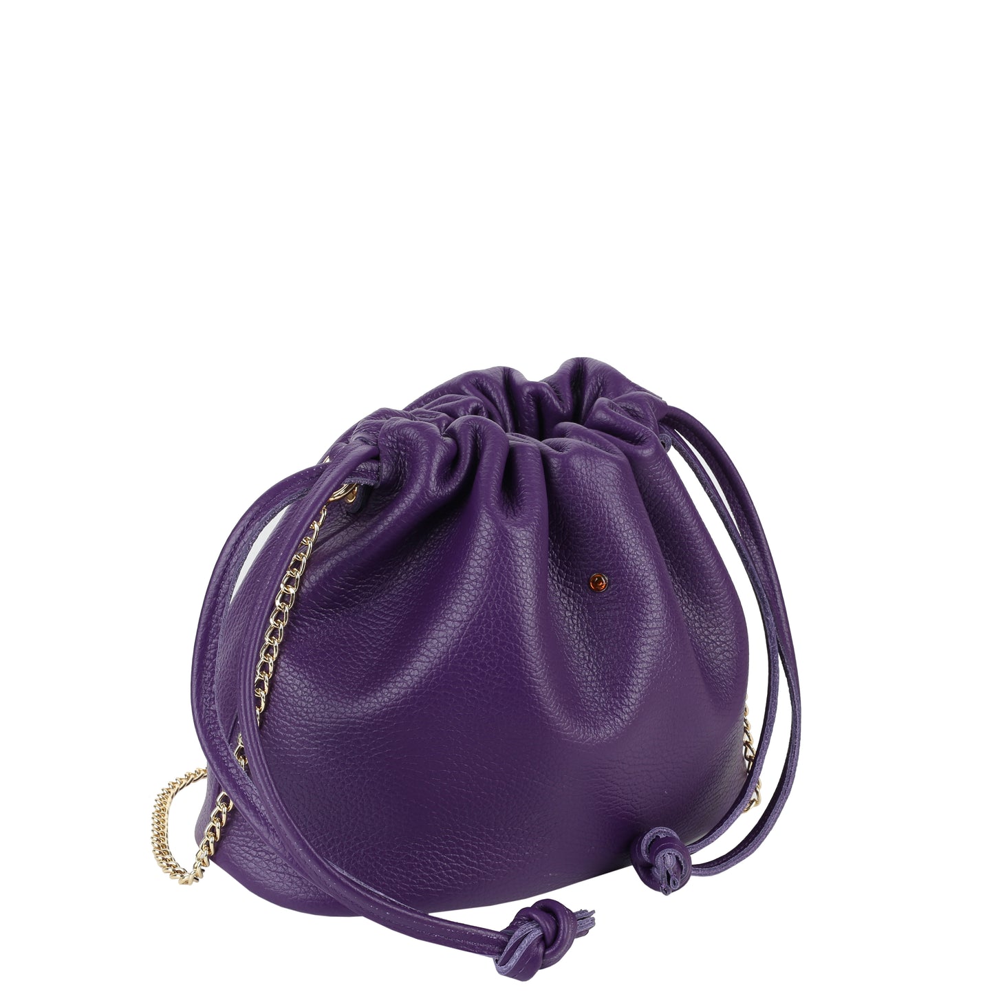 Torebka damska worek skórzany Love floter Purple