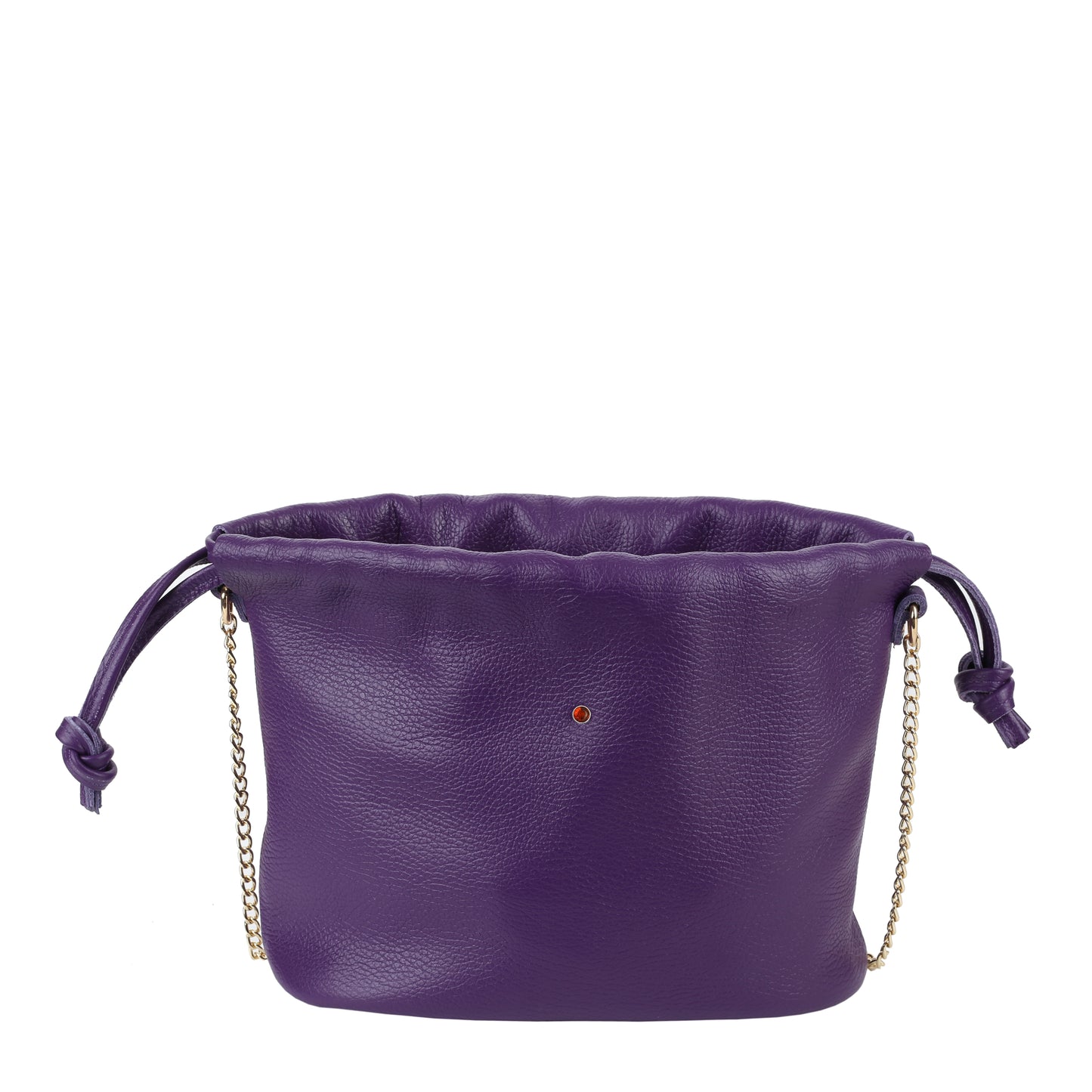 Torebka damska worek skórzany Love floter Purple