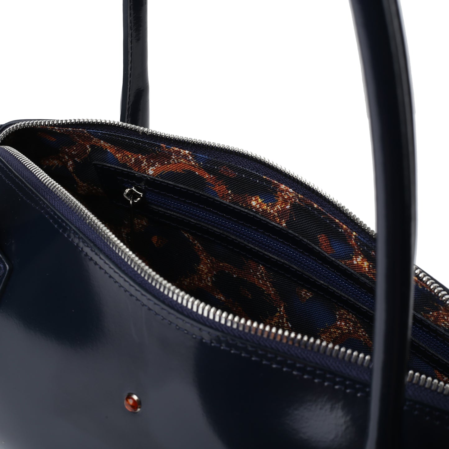 Women's leather bag Zouche specchio black