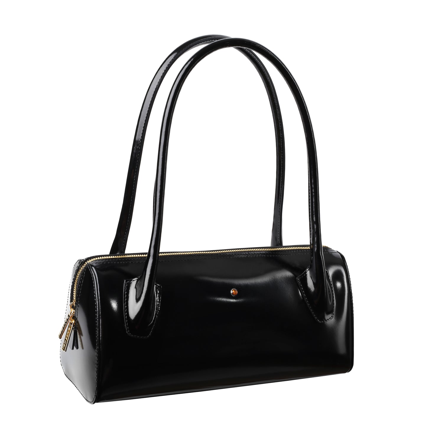 Women's leather bag Zouche specchio black