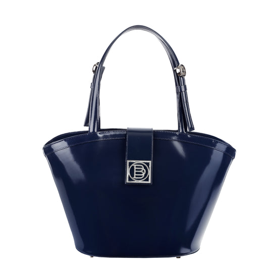 Torebka damska skórzana Chotte s specchio navy