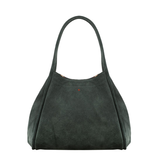 Torebka damska skórzana New Mamma suede green