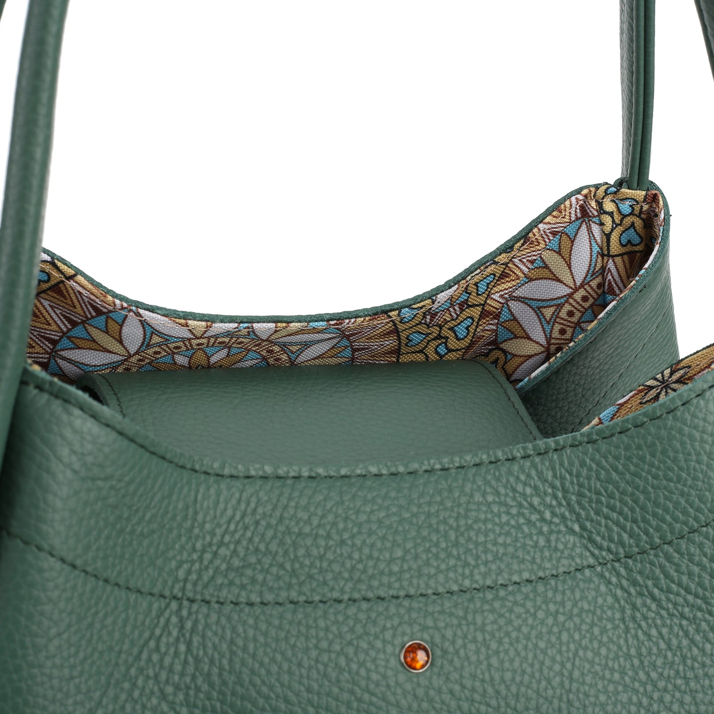 Torebka damska skórzana New Mamma small dolaro green