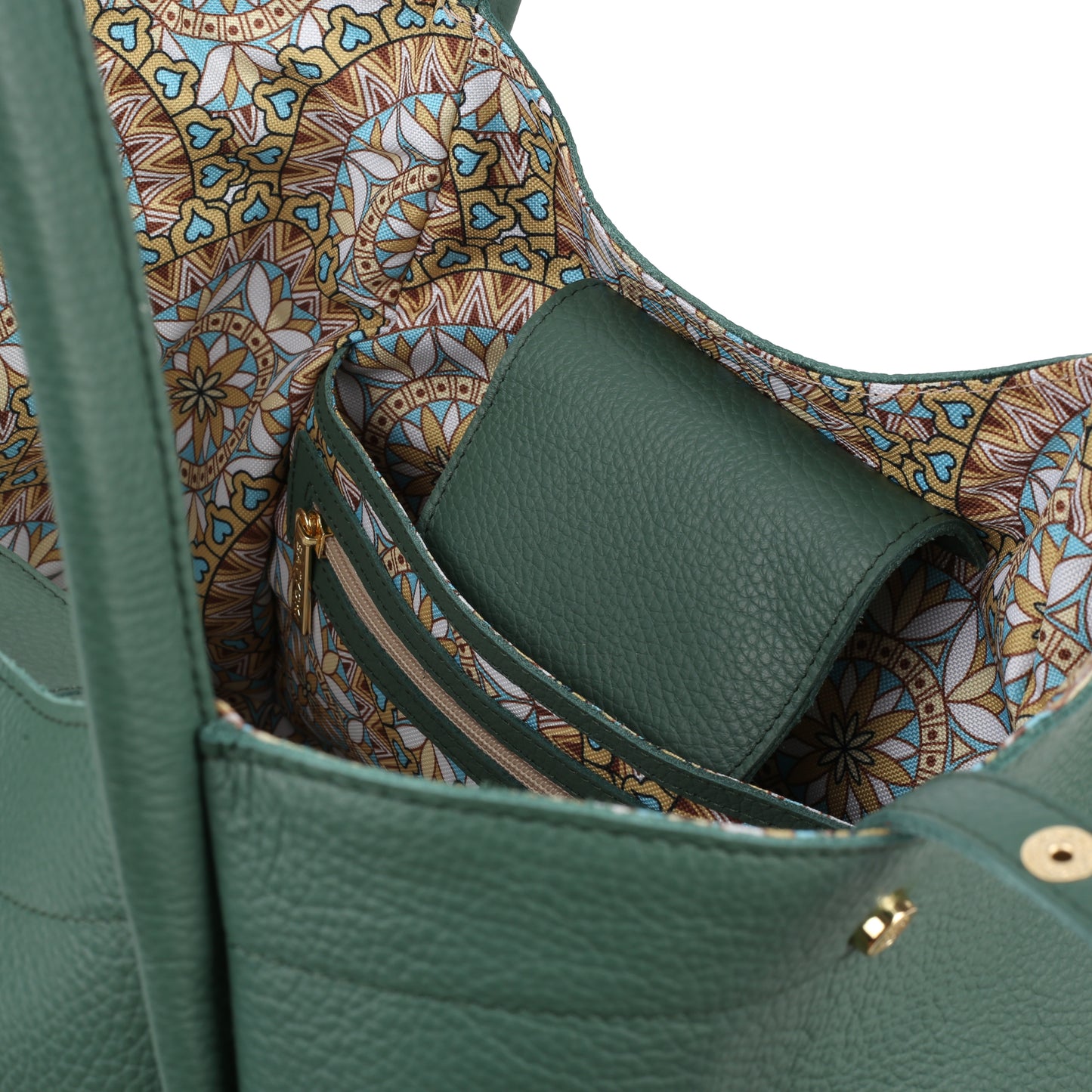 Torebka damska skórzana New Mamma small dolaro green