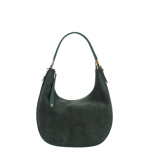 Torebka damska skórzana Draco small suede green