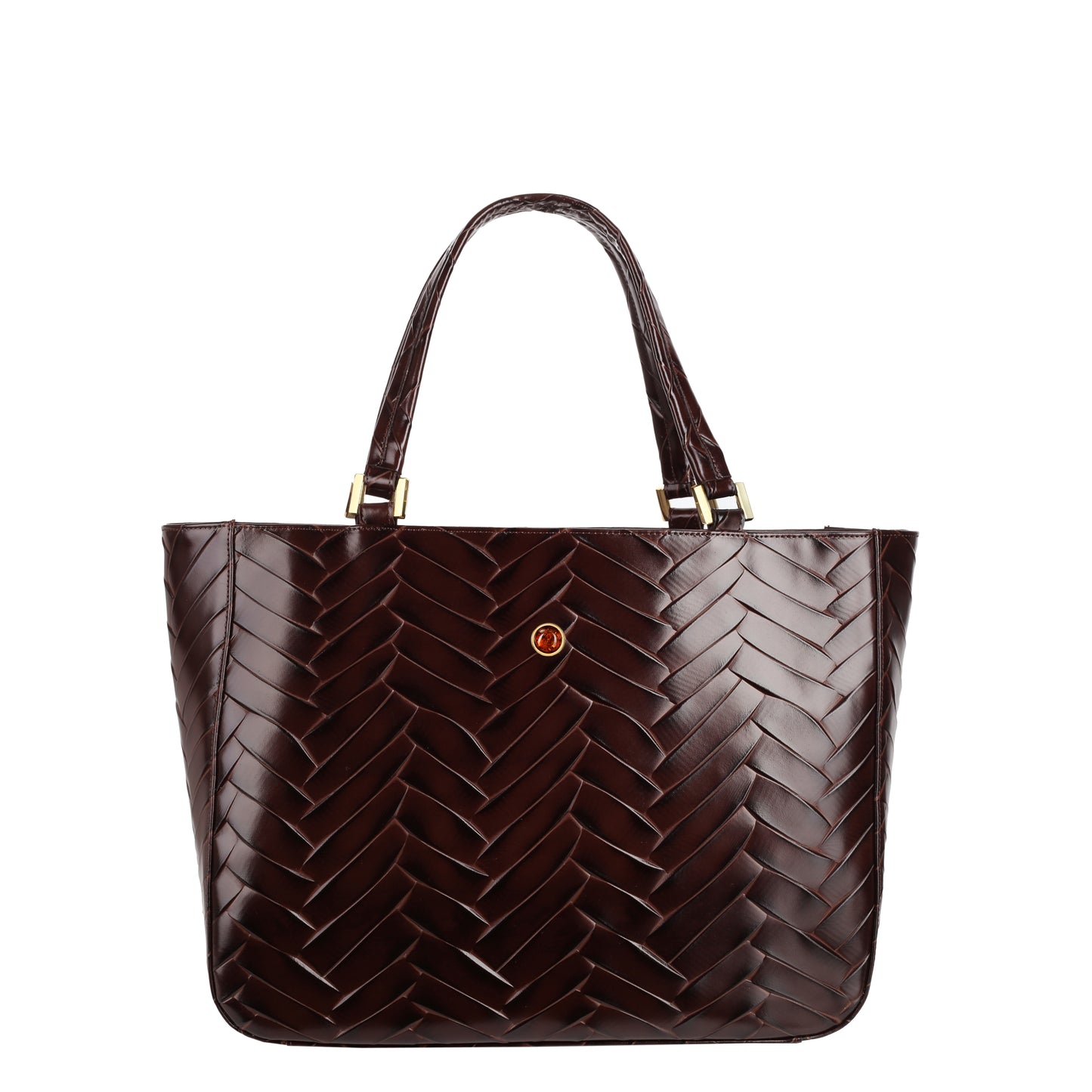 Torebka damska skórzana Mamma braid brown