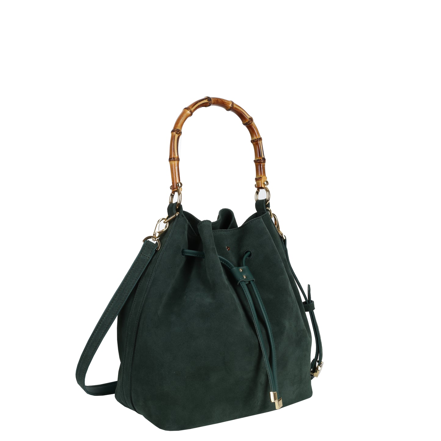 Torebka damska worek skórzany Catherine suede green