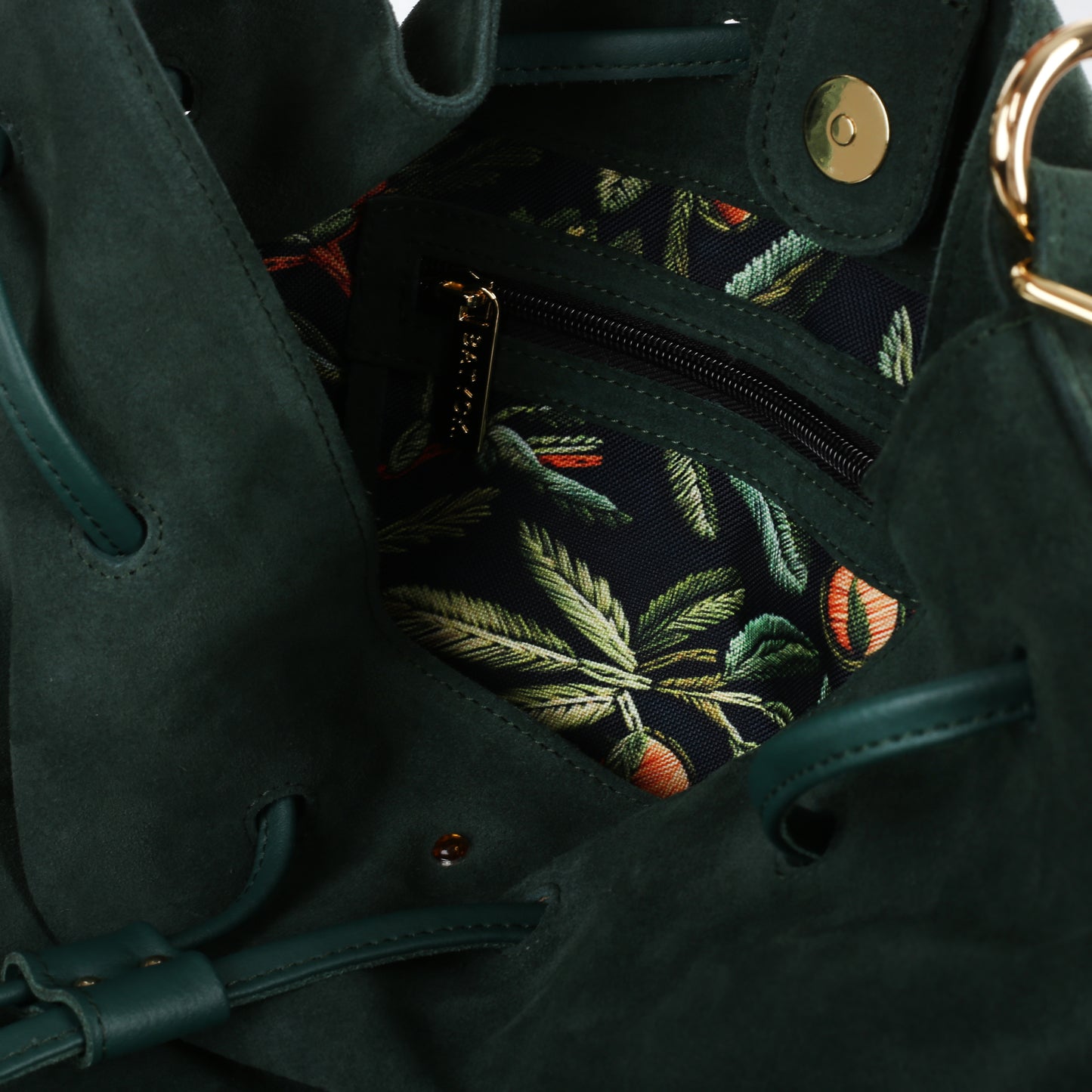 Torebka damska worek skórzany Catherine suede green