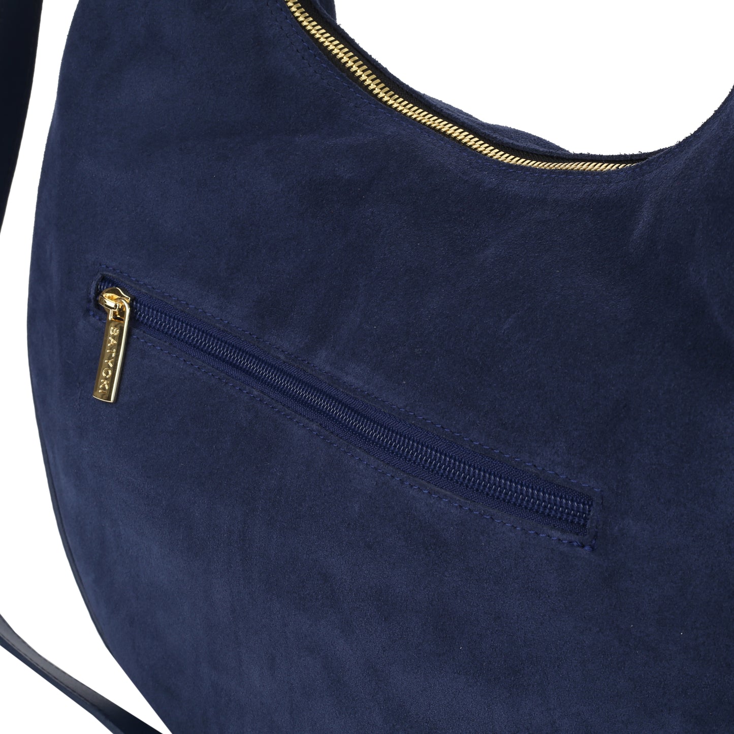 Torebka damska skórzana Draco small suede navy