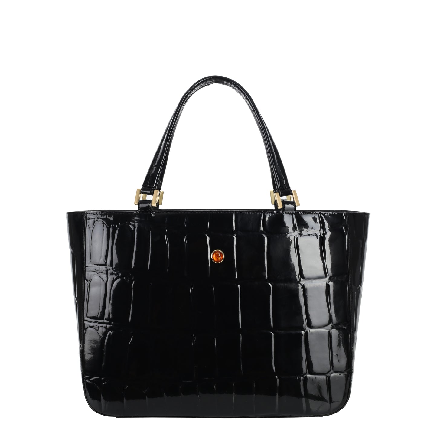 Torebka damska skórzana Mamma vernice croco black