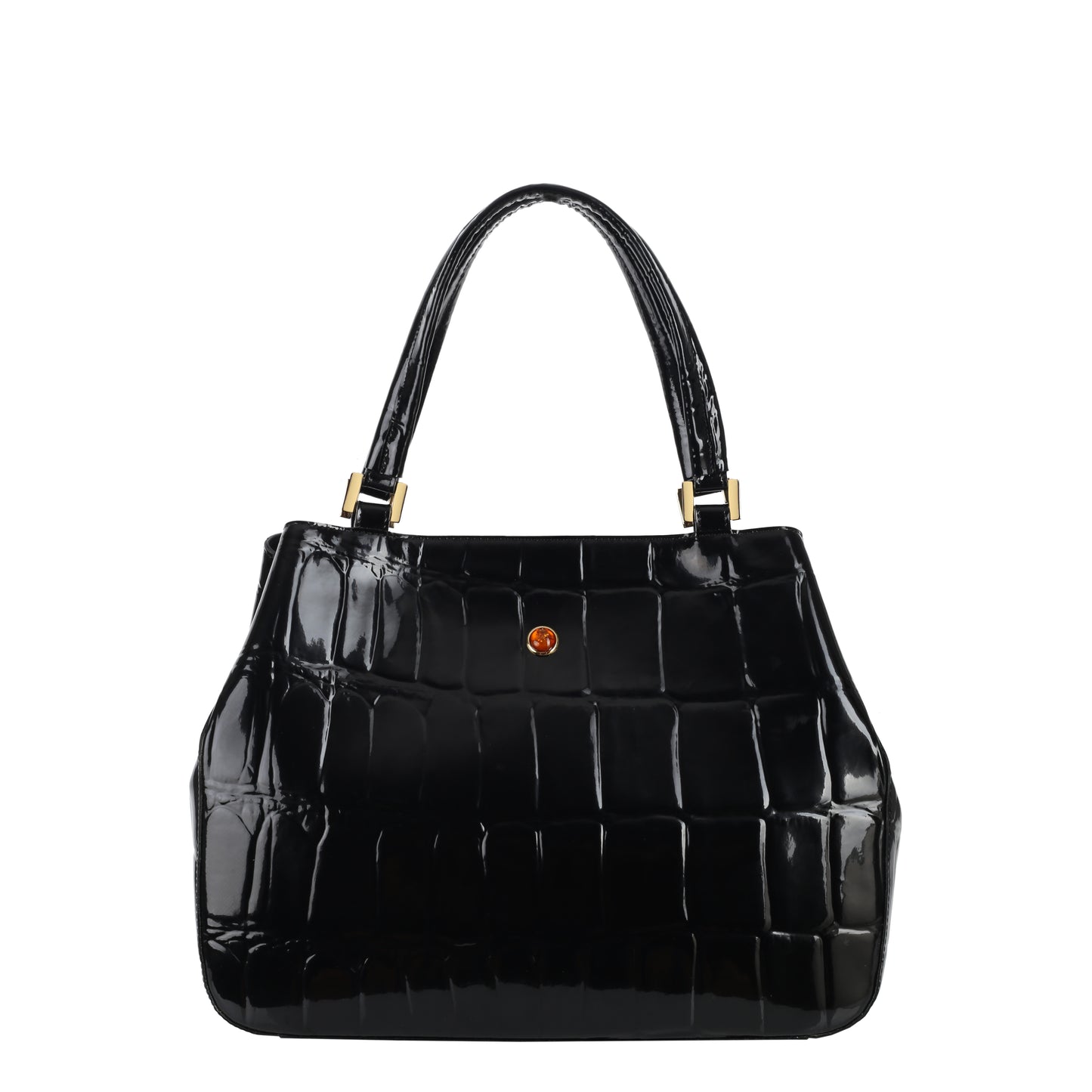 Torebka damska skórzana Mamma vernice croco black