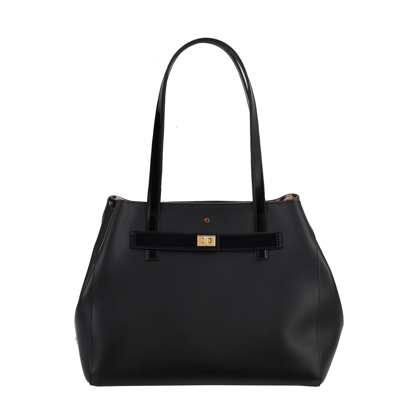 Torebka damska skórzana  Mirer napa black