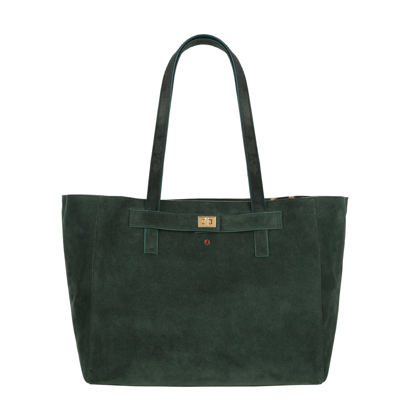 Torebka damska skórzana  Mirer suede green