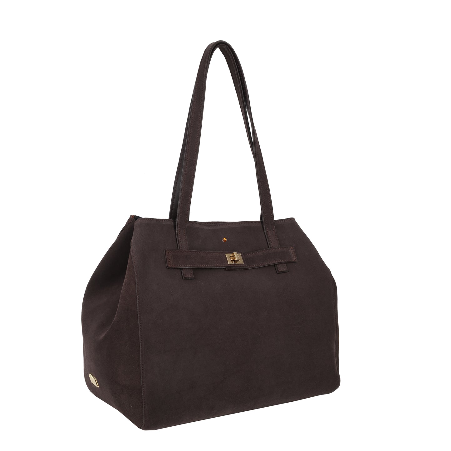 Torebka damska skórzana  Mirer suede brown