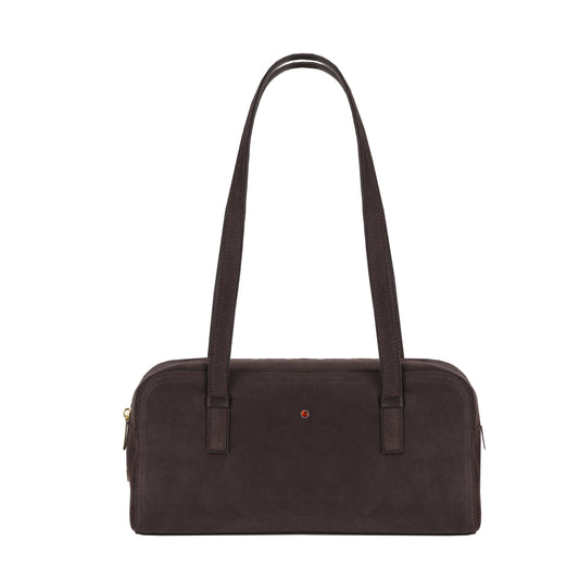 Torebka damska skórzana Bague suede brown