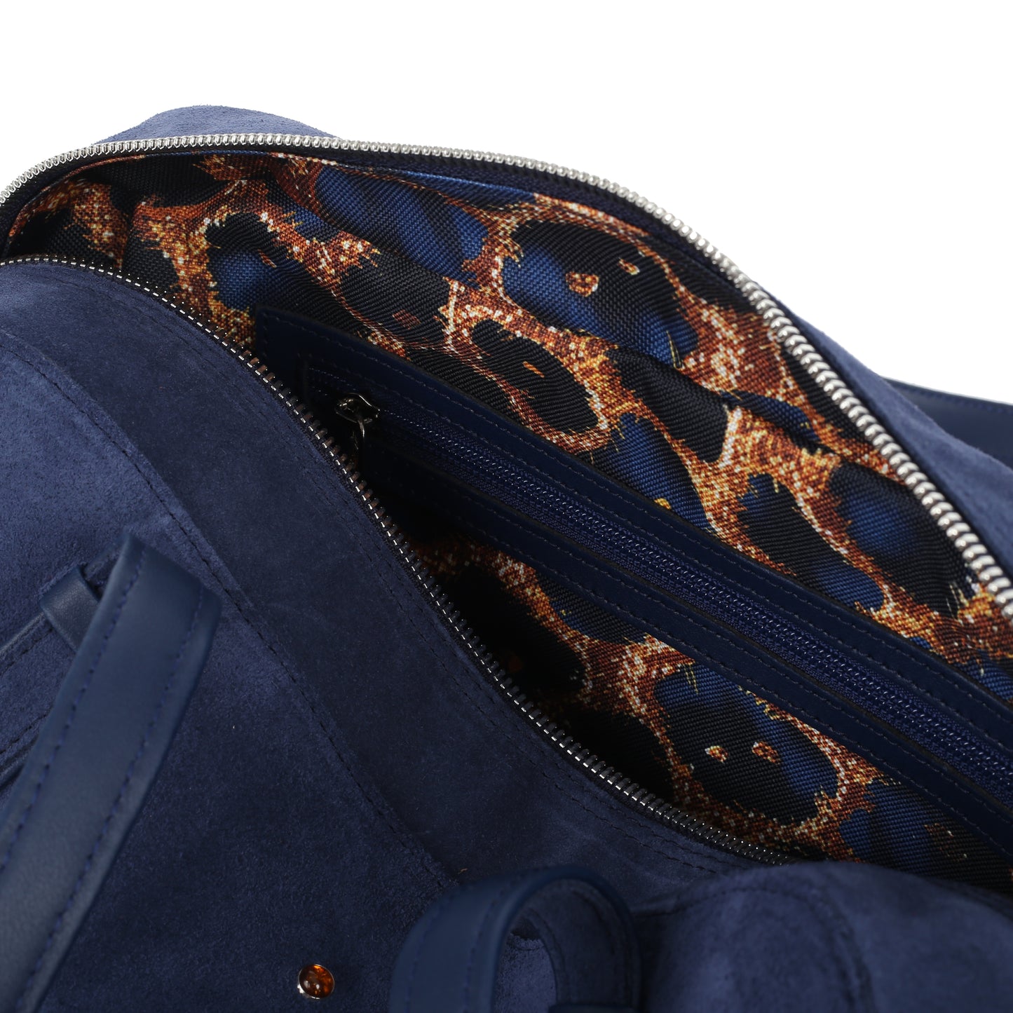 Torebka damska skórzana Bague suede navy