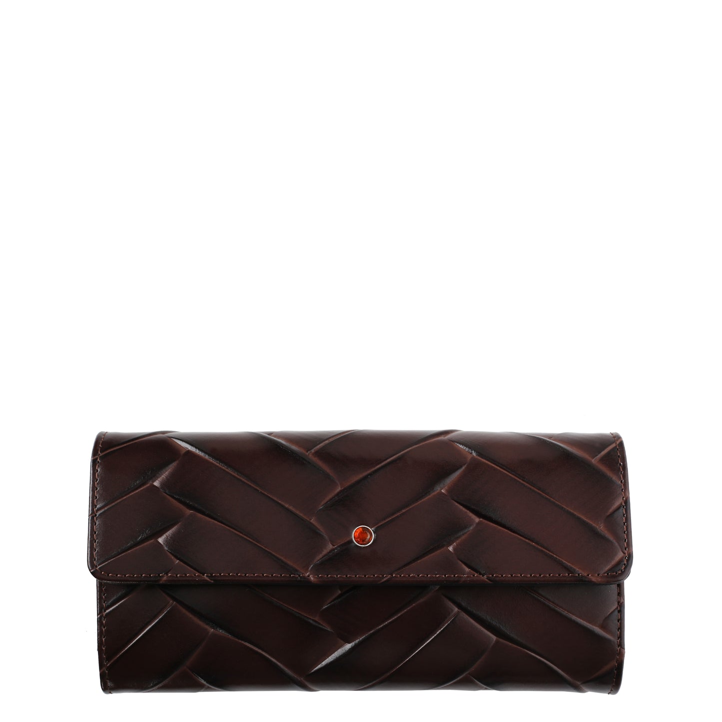 Portfel damski skórzany braid brown