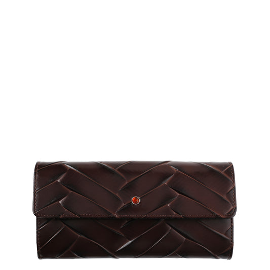 Portfel damski skórzany braid brown