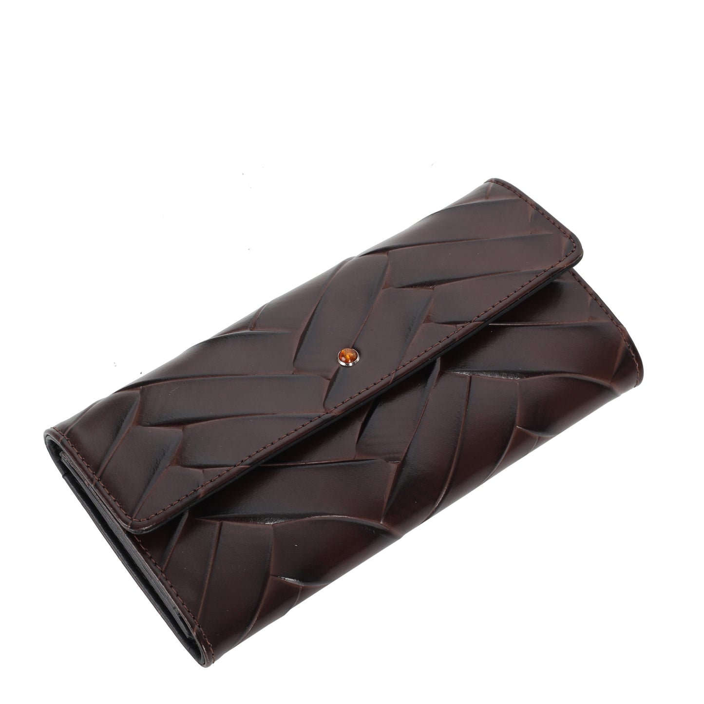 Portfel damski skórzany braid brown
