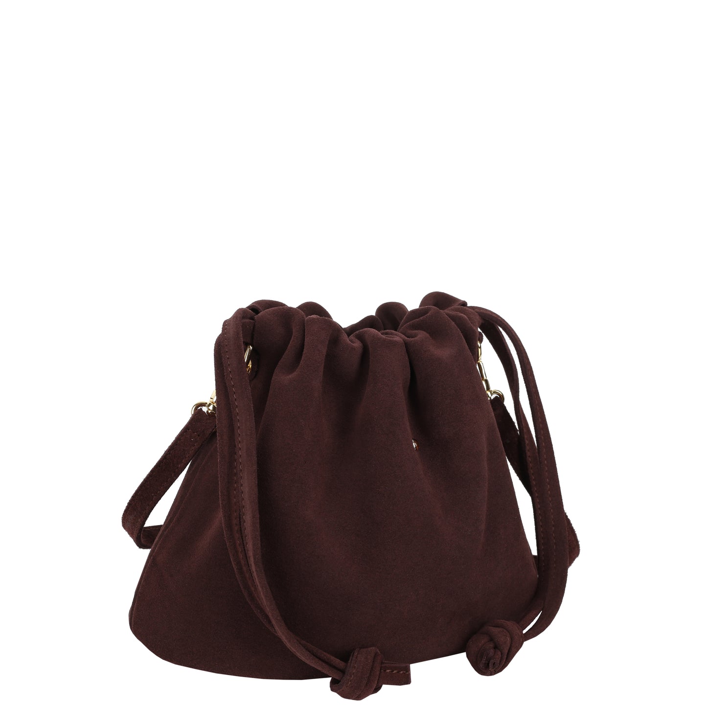 Torebka damska worek skórzany Love suede bordo