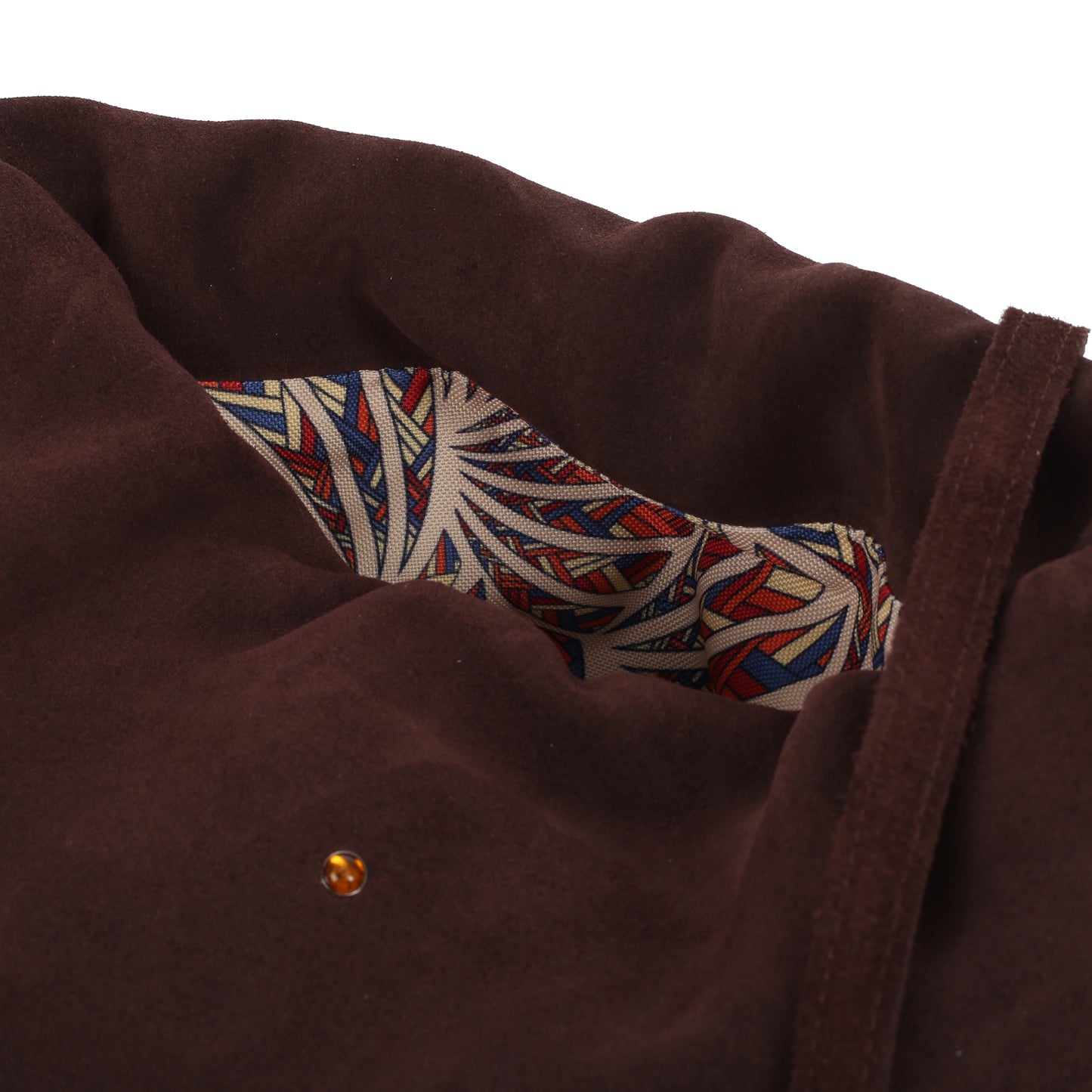 Torebka damska worek skórzany Love suede bordo