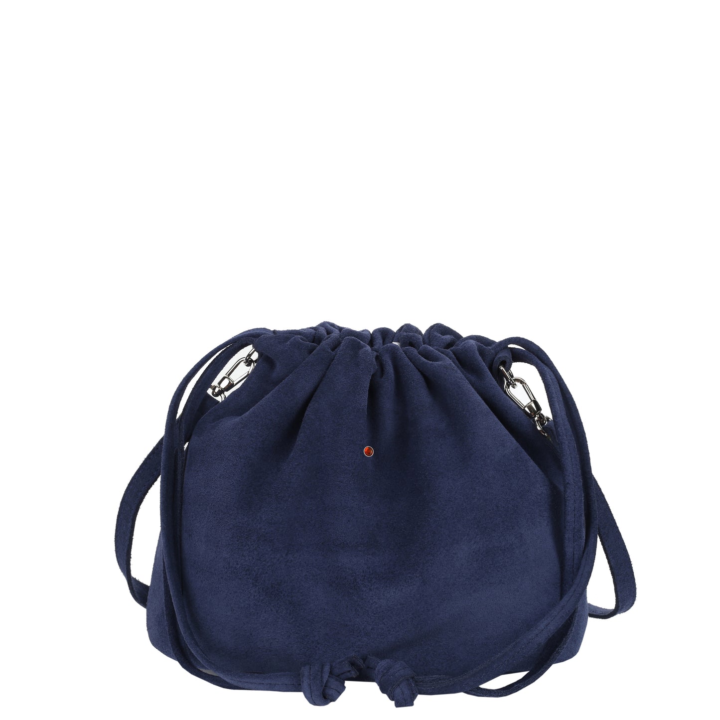 Torebka damska worek skórzany Love suede navy