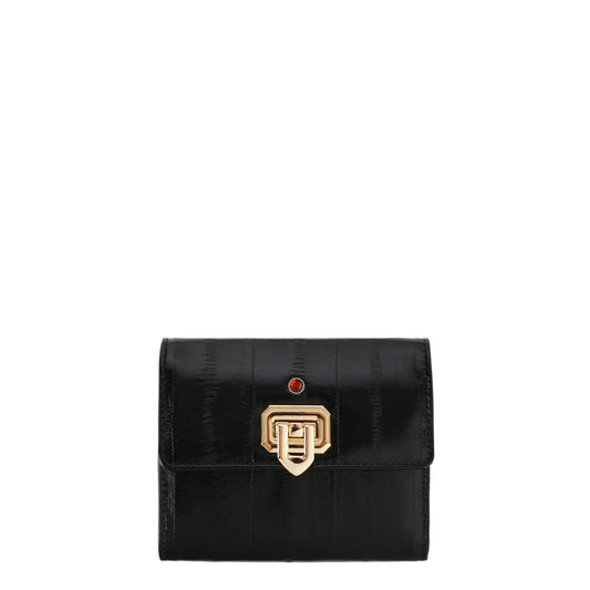 Portfel damski skórzany eel black