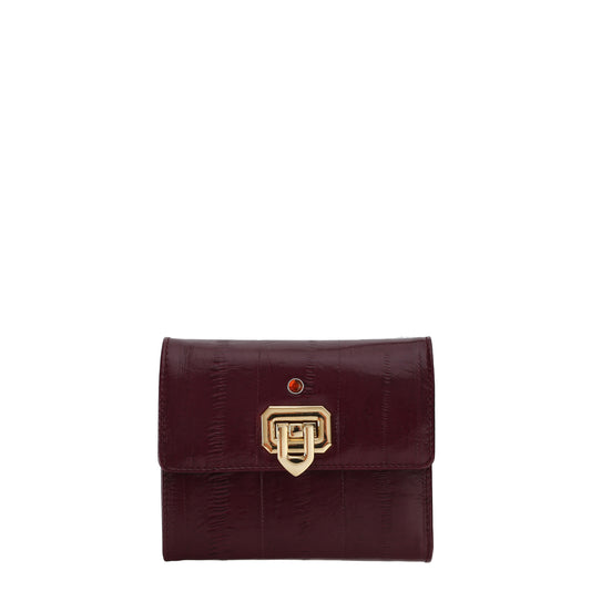 Portfel damski skórzany eel claret