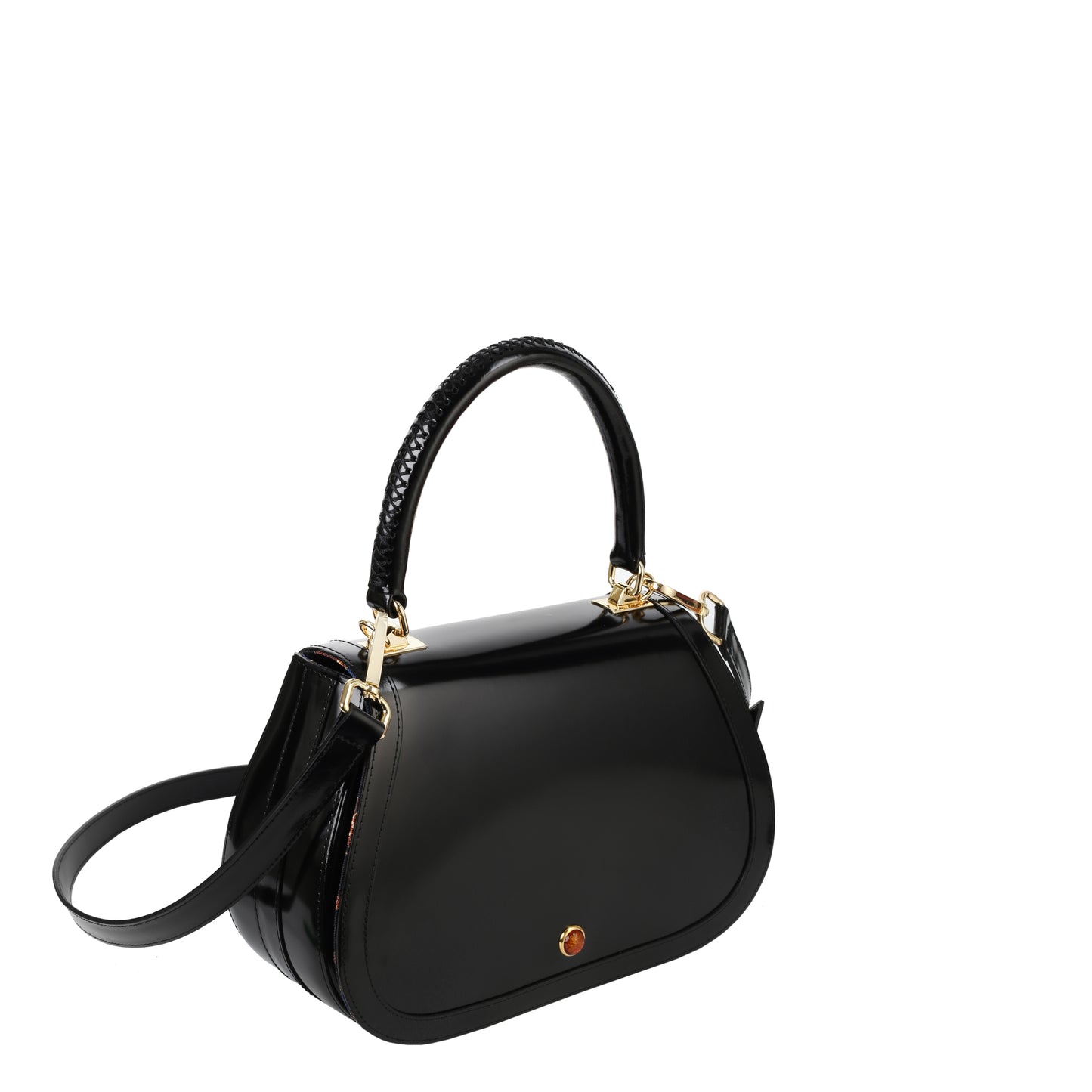 Edith women's leather handbag m specchio taupe