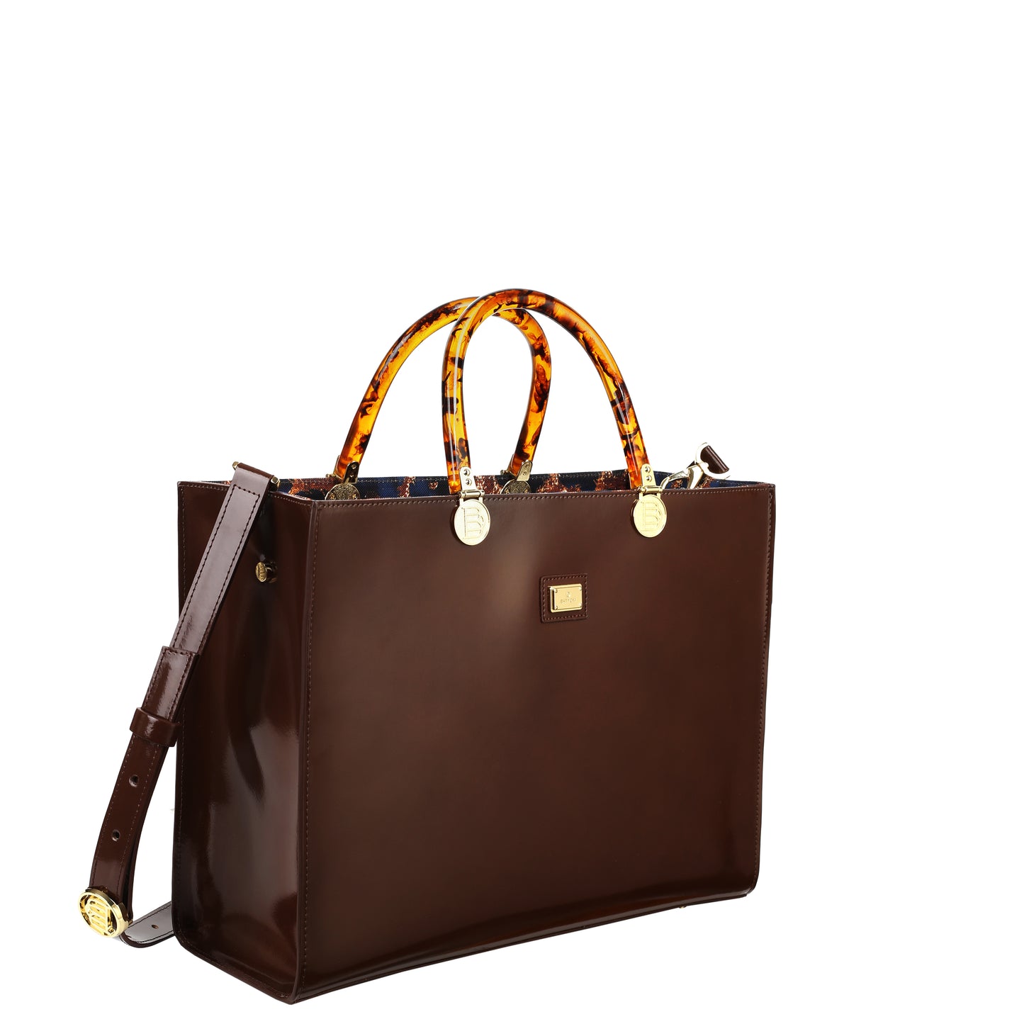 Ferri specchio taupe women's leather handbag