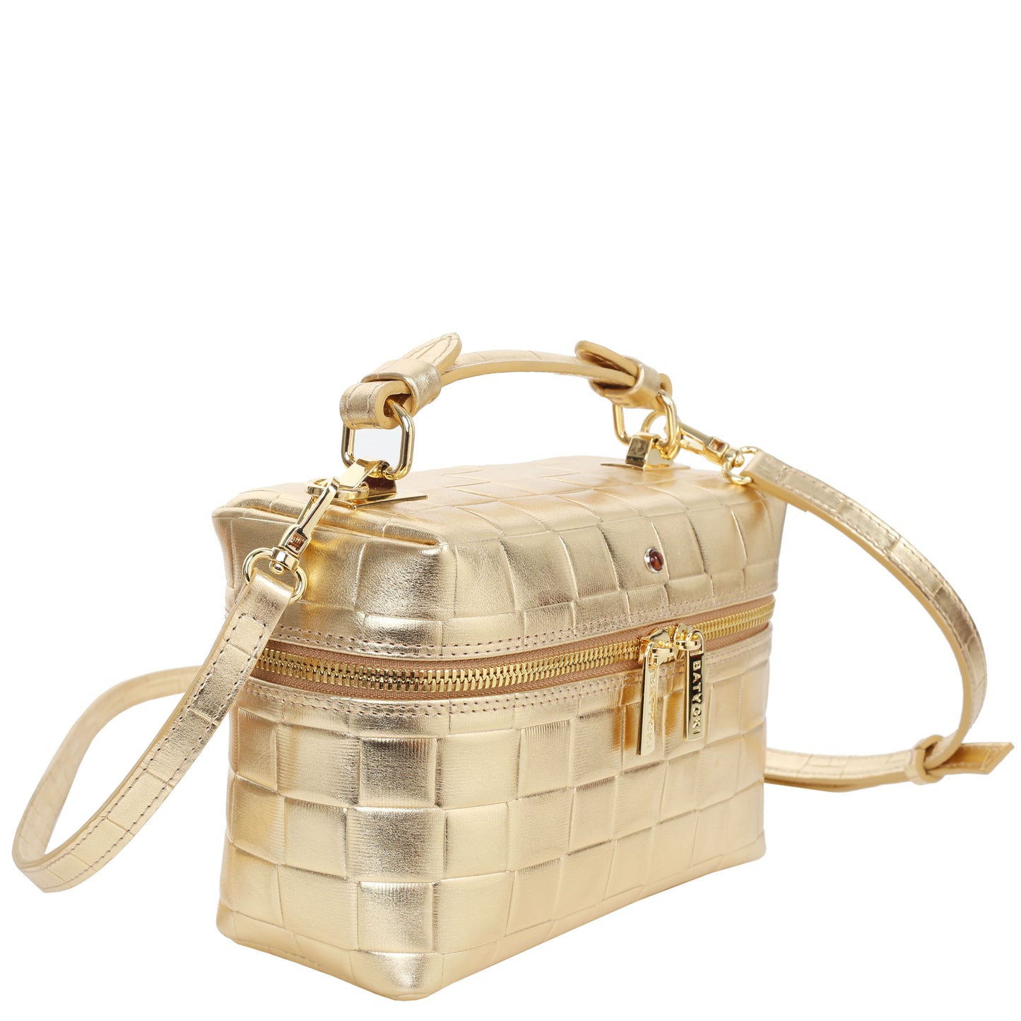 Torebka damska skórzana Cube gold