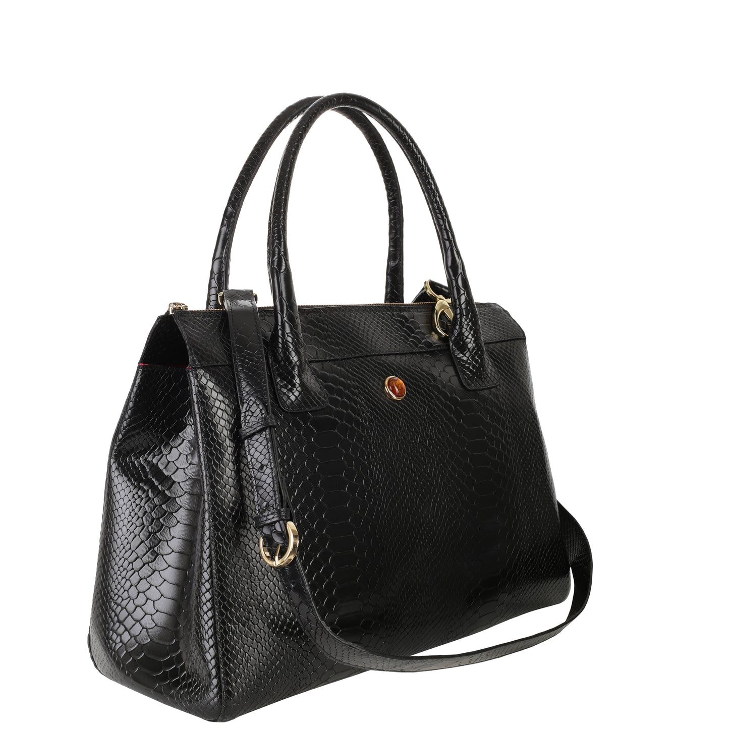 JADE BLACK leather women's handbag