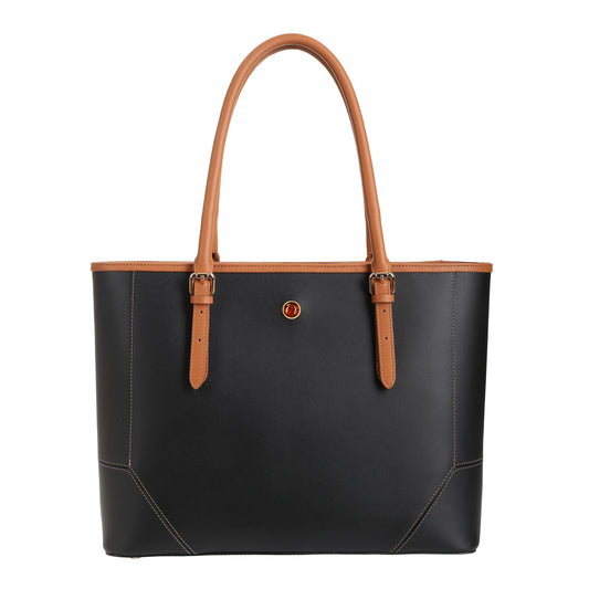 Women's leather handbag Colett napa black