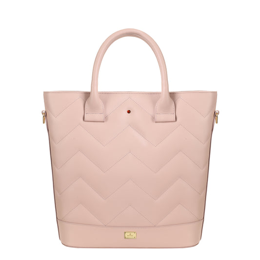 Damenhandtasche aus rosafarbenem Tassi-Nappaleder