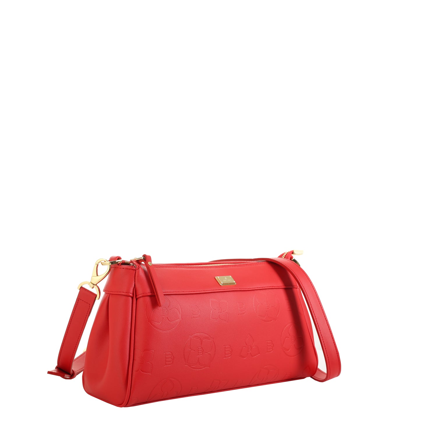 Bolso de mano mujer en piel Levre napa rojo