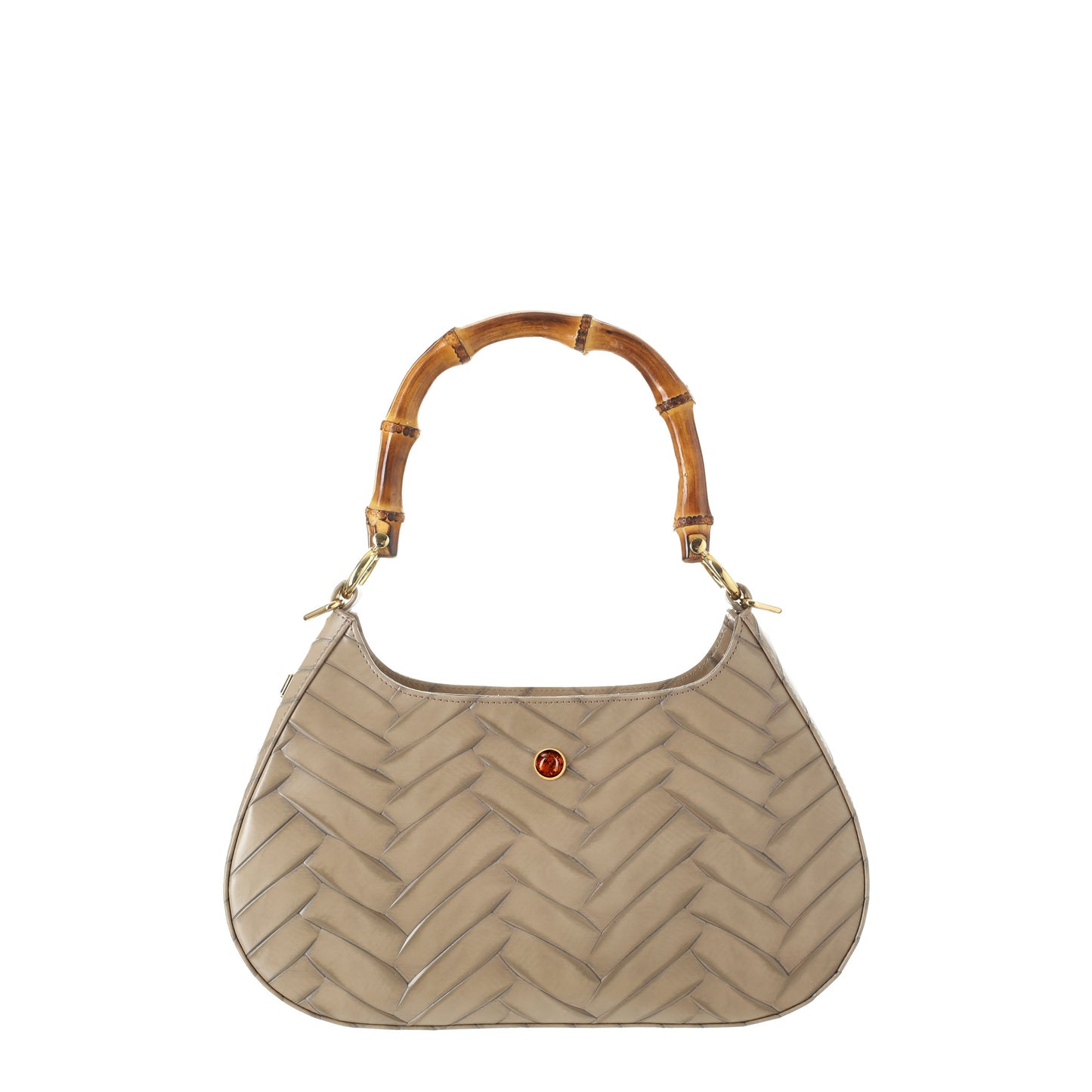 Jane braid taupe women's leather bag