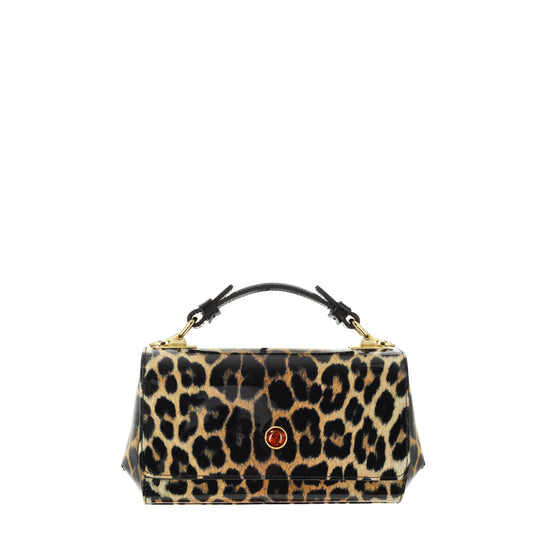 Gahari leopard leather women's handbag