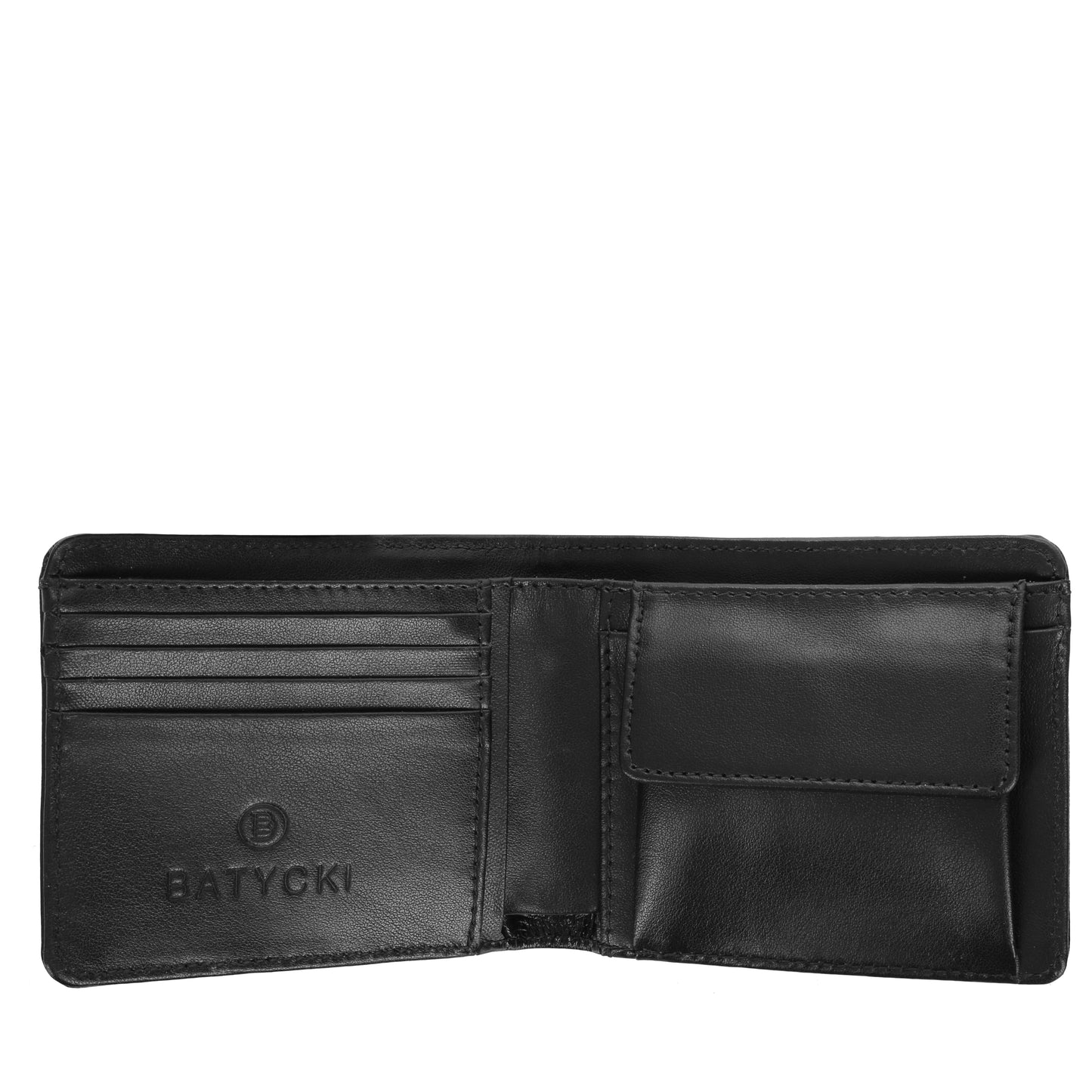 Eel black men's leather wallet
