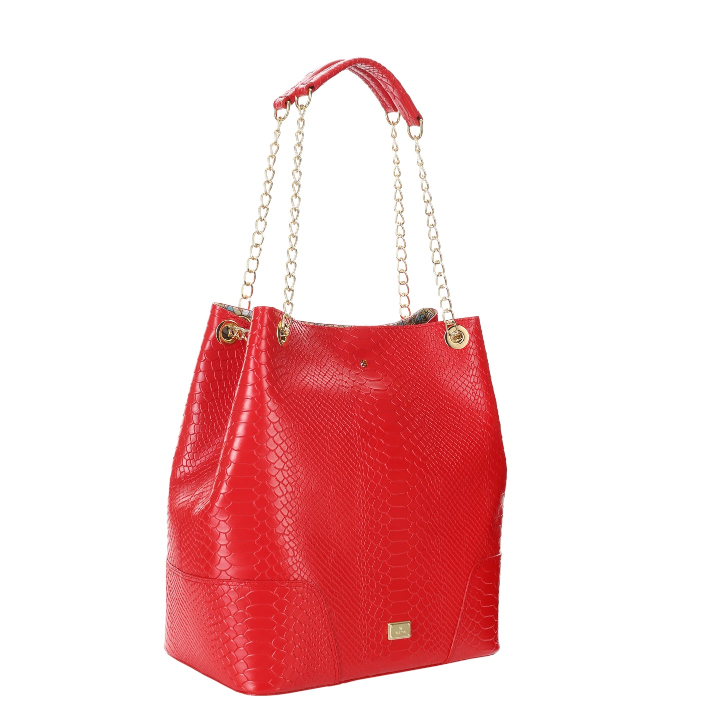 Amelia red women's leather handbag