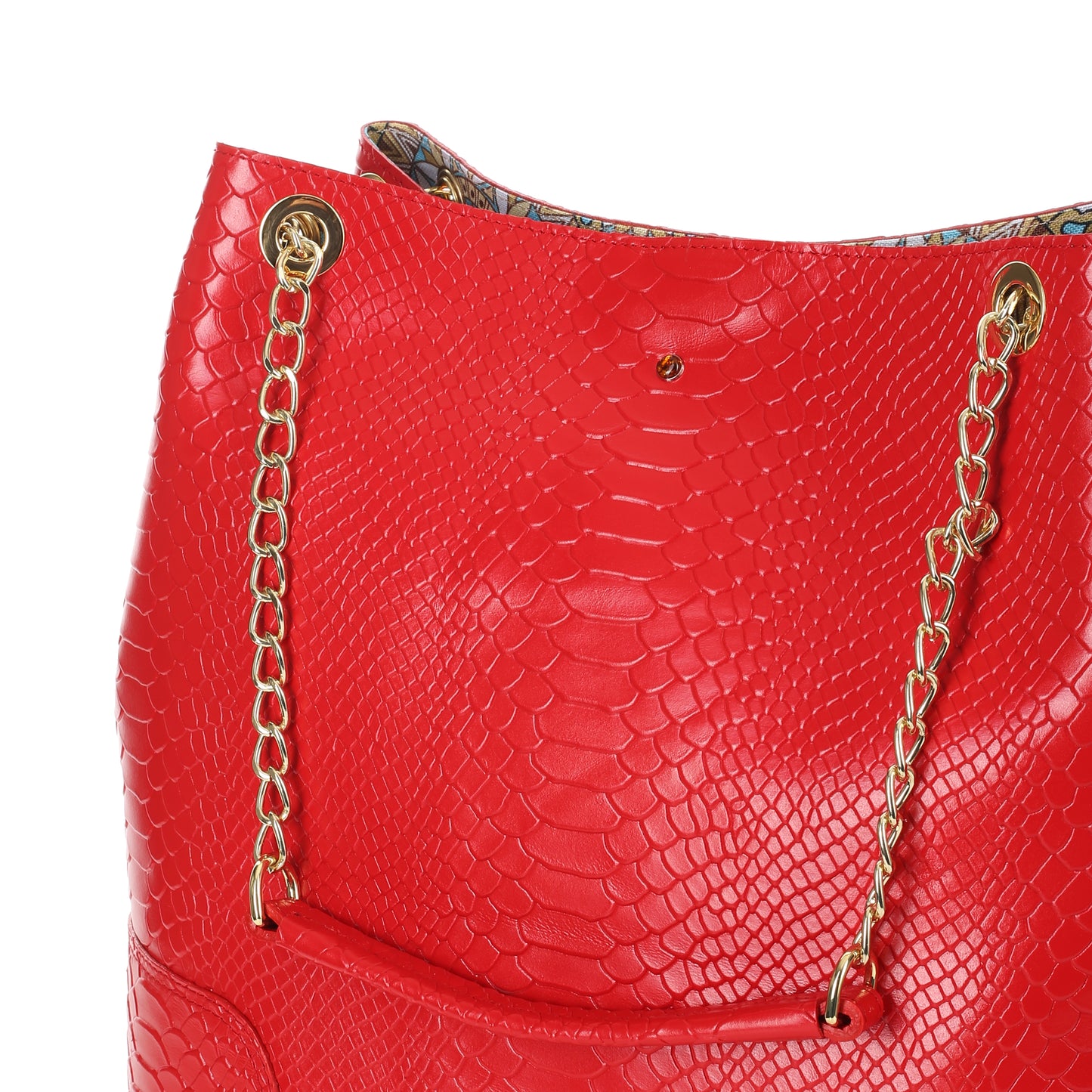 Amelia red women's leather handbag