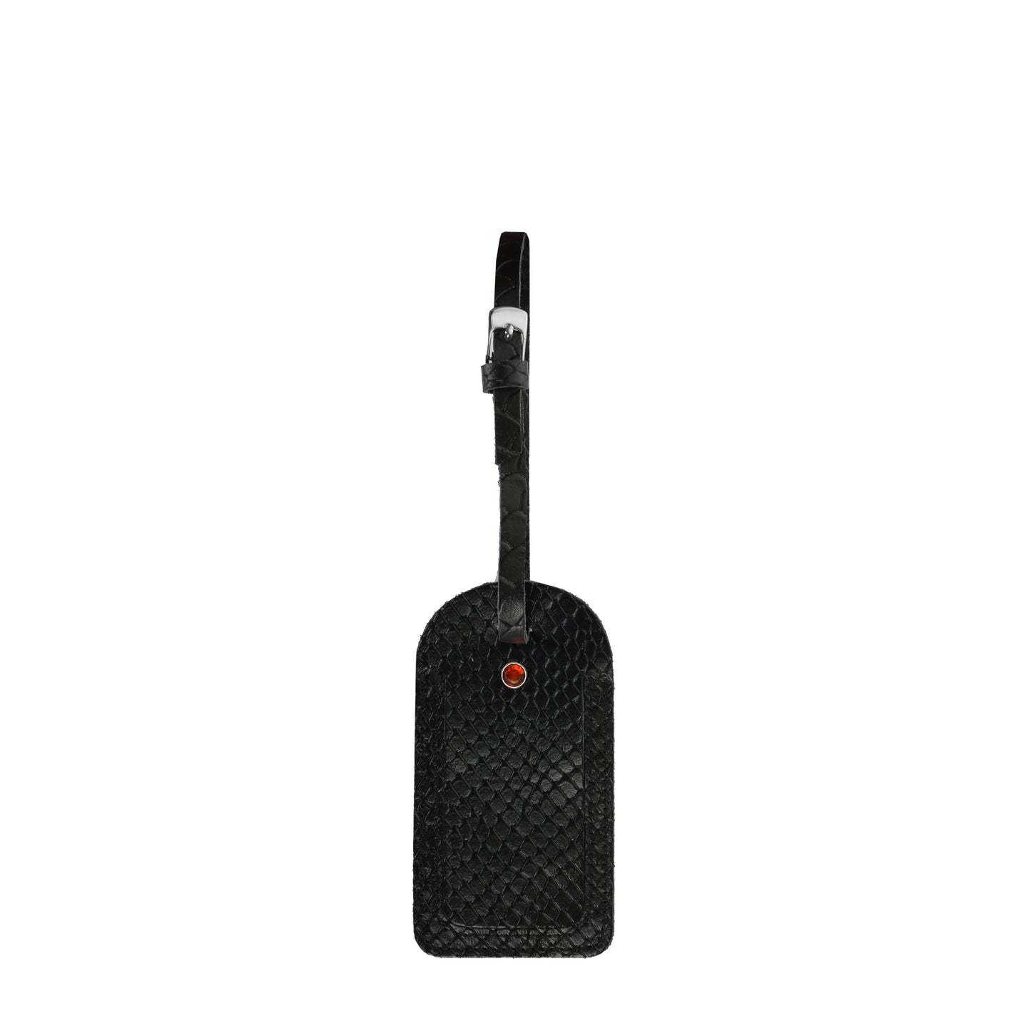 Black luggage tag