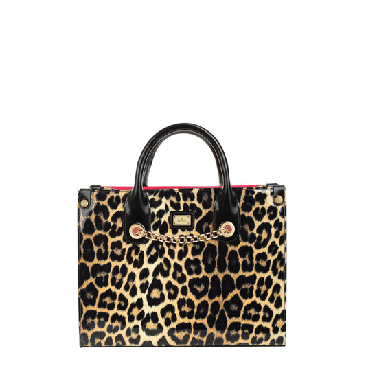 Mussie leopard multicolor women's leather bag
