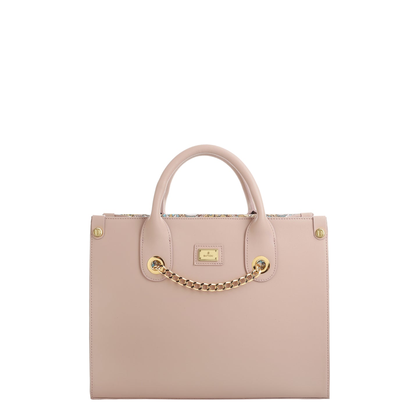 Bolso mujer mussie napa rosa empolvado de piel